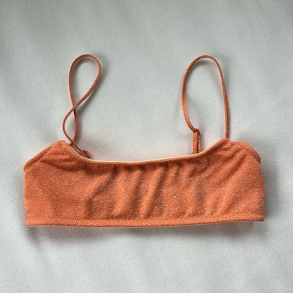 Triangl Mica orange sparkle bikini top